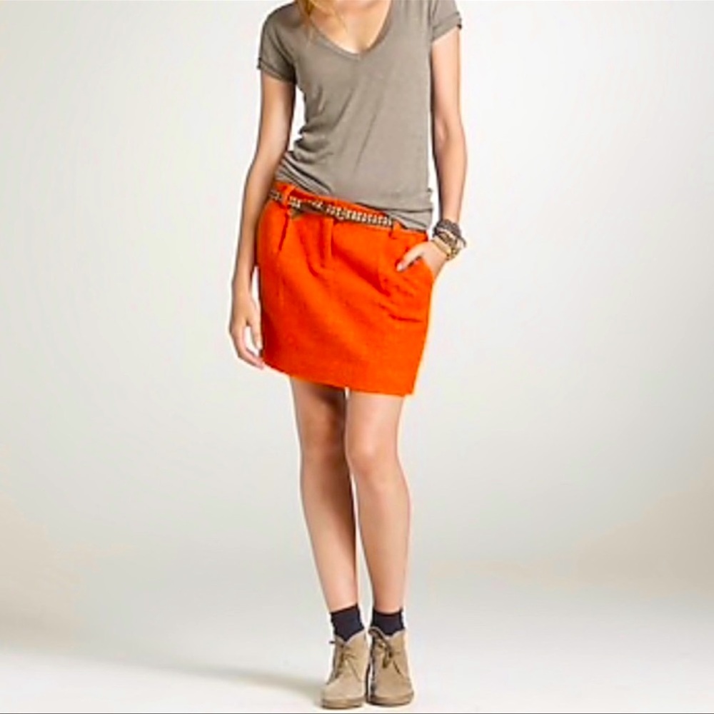 J. Crew Atomic Tweed Wool Blend Mini Skirt